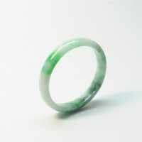 圖示-翡翠白底青手鐲(Jadeite)