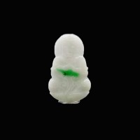 圖示-翡翠/觀音白底青冰種吊墜(Jadeite Pendant)