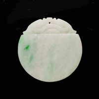 圖示-翡翠/圓牌冰種吊墜(Jadeite Pendant)