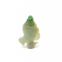 圖示-翡翠/年年有餘冰種吊墜(Jadeite Pendant)