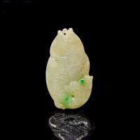 圖示-翡翠/年年有餘冰種吊墜(Jadeite Pendant)