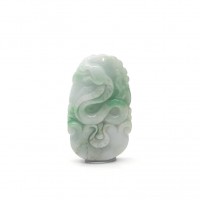 圖示-翡翠/祥龍獻瑞吊墜(Jadeite Pendant)