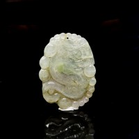 圖示-翡翠/祥龍獻瑞玻璃種吊墜(Jadeite Pendant)