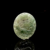 圖示-翡翠/祥龍獻瑞玻璃種吊墜(Jadeite Pendant)