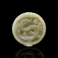 圖示-翡翠/祥龍獻瑞玻冰種吊墜(Jadeite Pendant)