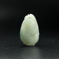 圖示-翡翠玻冰種/如意吊墜(Jadeite Pendant)