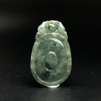 圖示-翡翠玻冰種/如意吊墜(Jadeite Pendant)