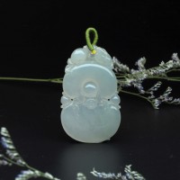 圖示-翡翠玻璃種/如意吊墜(Jadeite Pendant)