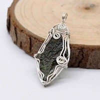 圖示-捷克隕石吊墜(Moldavite Pendant)