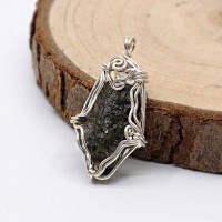 圖示-捷克隕石吊墜(Moldavite Pendant)