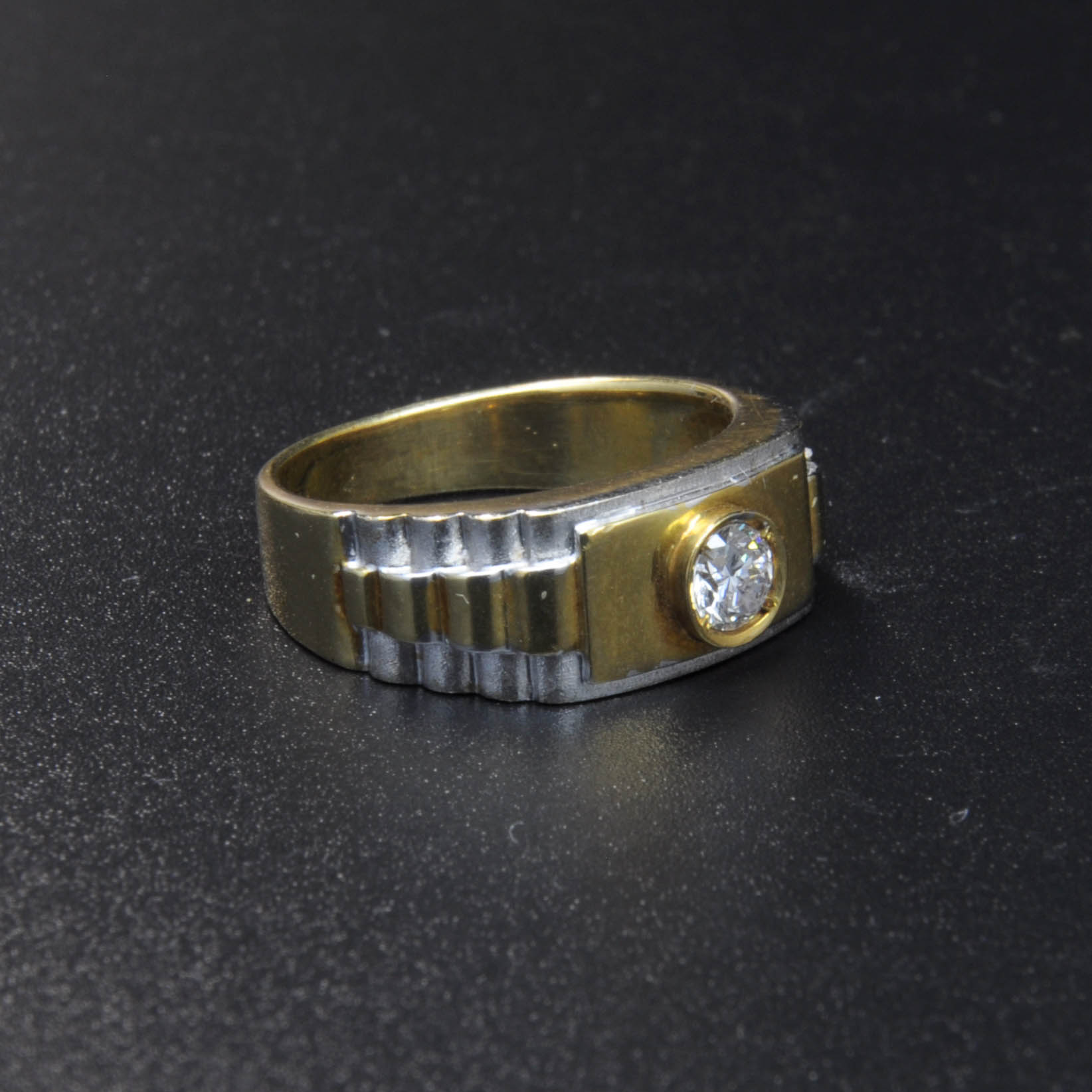 圖示-鑽石經典黃白K金戒指(Diamond Ring)
