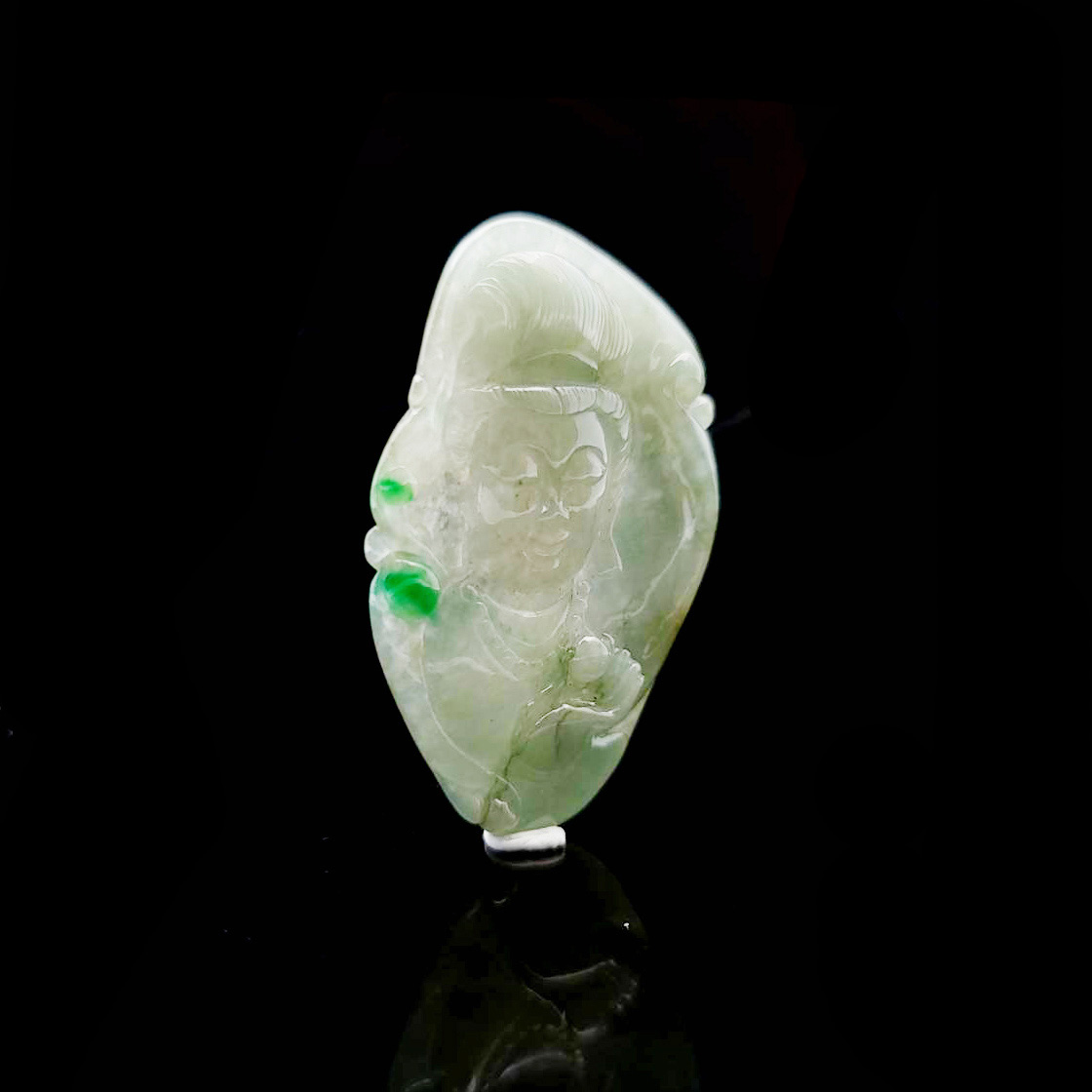 圖示-翡翠/觀音油青冰種吊墜(Jadeite Pendant)