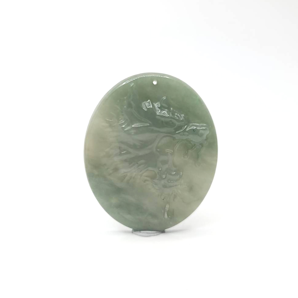 圖示-翡翠/祥龍獻瑞冰種吊墜(Jadeite Pendant)