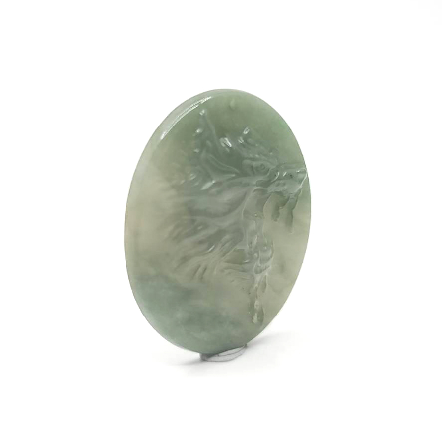 圖示-翡翠/祥龍獻瑞冰種吊墜(Jadeite Pendant)