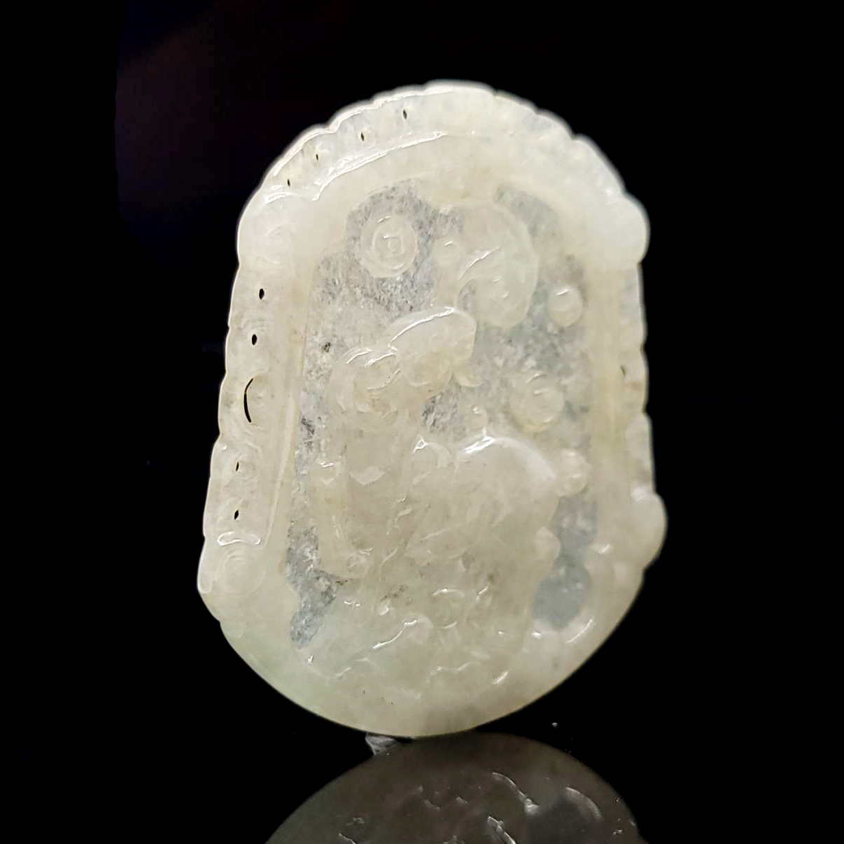 圖示-翡翠/揚眉吐氣玻璃種吊墜(Jadeite Pendant)