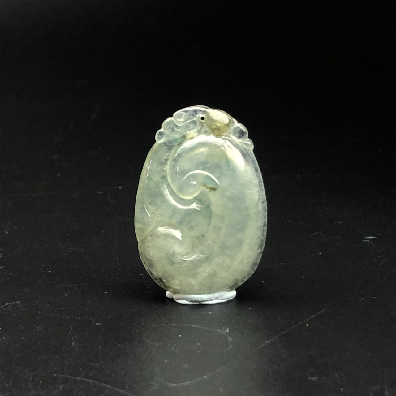 圖示-翡翠玻冰種/如意吊墜(Jadeite Pendant)