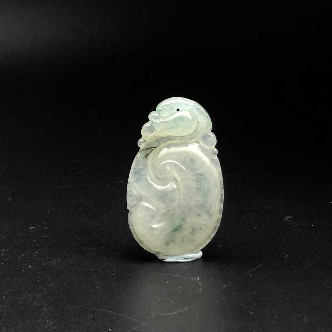 圖示-翡翠玻冰種/如意吊墜(Jadeite Pendant)