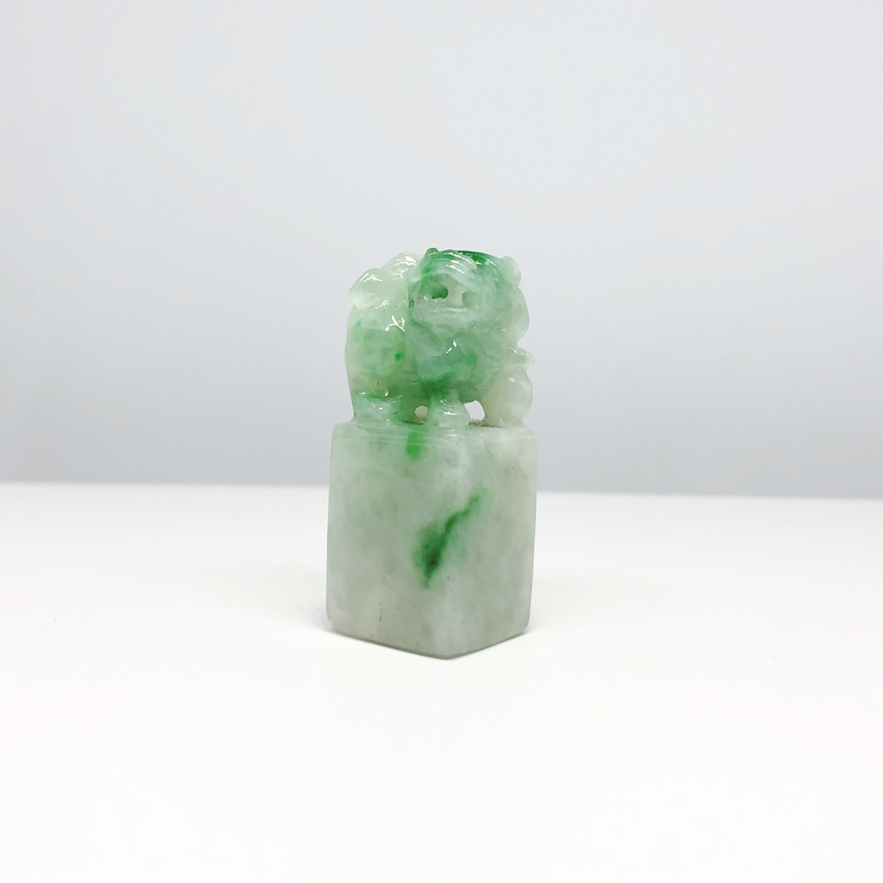 圖示-翡翠印材/招財進寶(Jadeite)