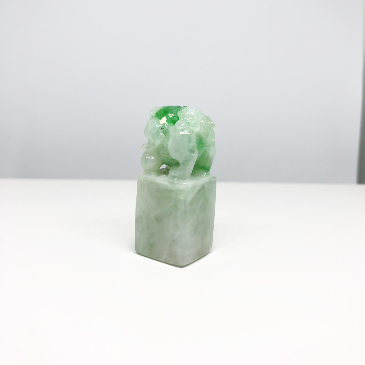 圖示-翡翠印材/招財進寶(Jadeite)