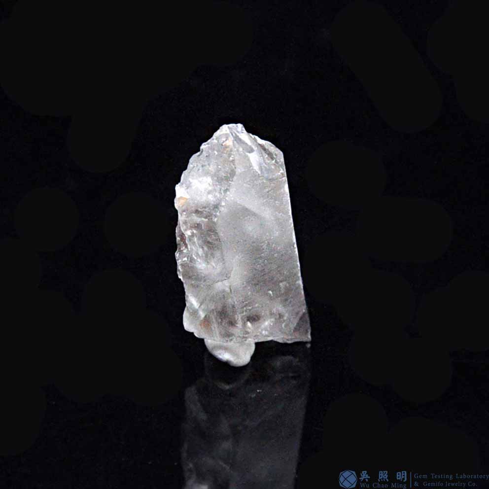 圖示-黑銀鈦晶體(Brookite in Quartz)